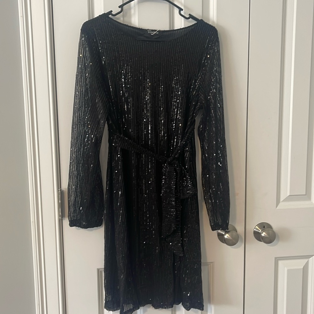 Black sequin cocktail dress size xl (size 8) brand new never worn